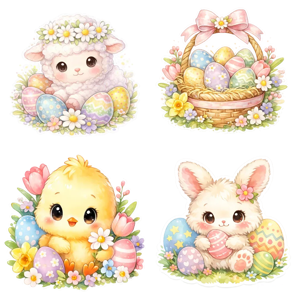 Cute Easter Chibi Sticker Art
