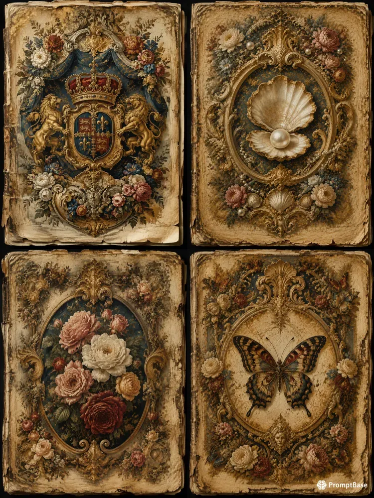 Baroque Junk Journal Page Generator