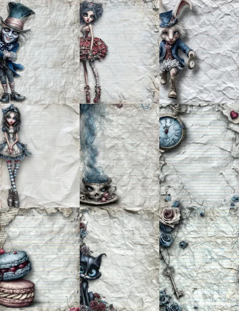 Alice In Gothic World Plain Papers