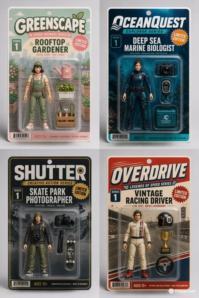Collectible Action Figure Packaging Kits