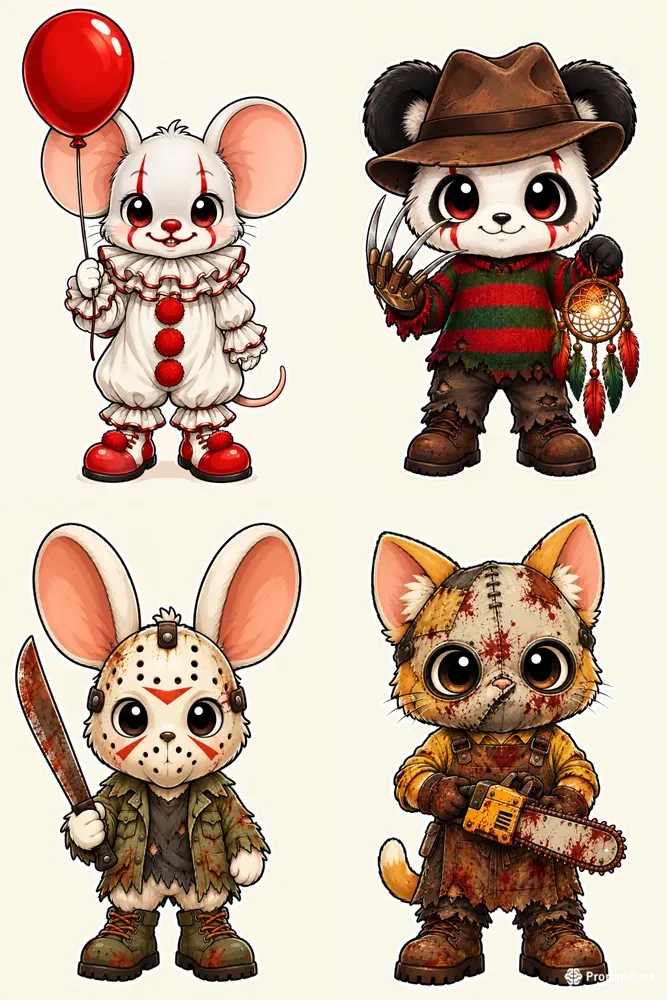 Cute Horror Mascot Tshirt Designs