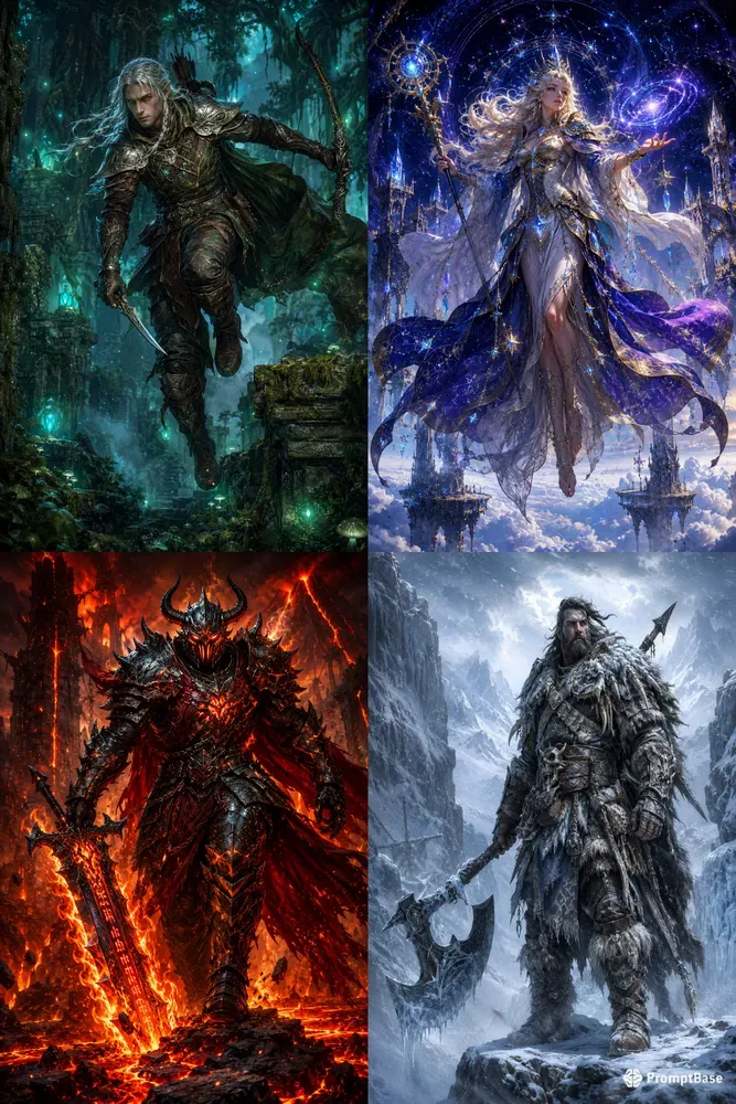 Cinematic Fantasy Warrior Character Art