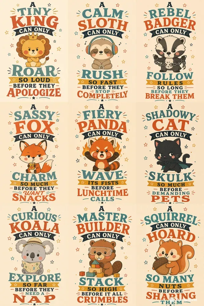Sassy Grumpy Critters Sticker Series