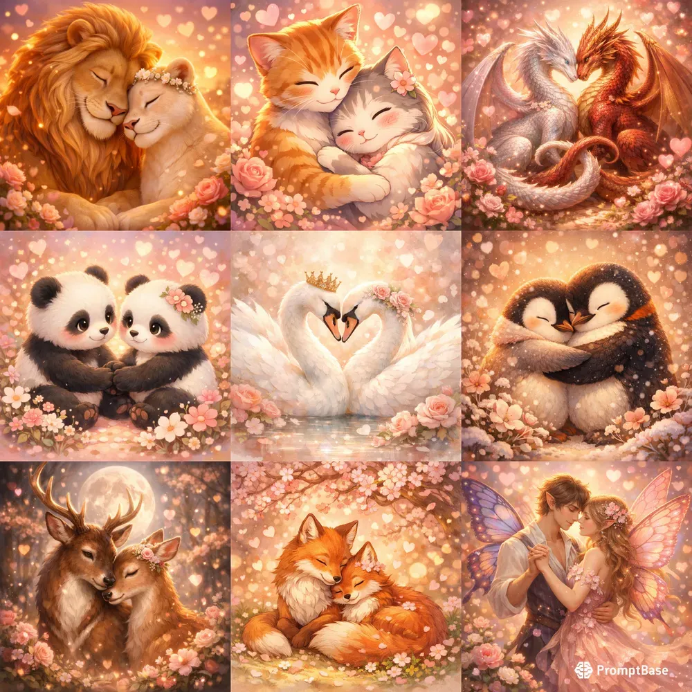 Romantic Fantasy Couples Art