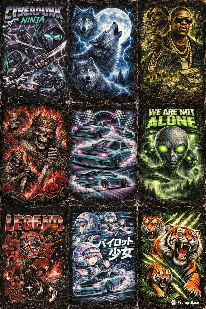 Vintage 90s Bootleg Tshirt Designs