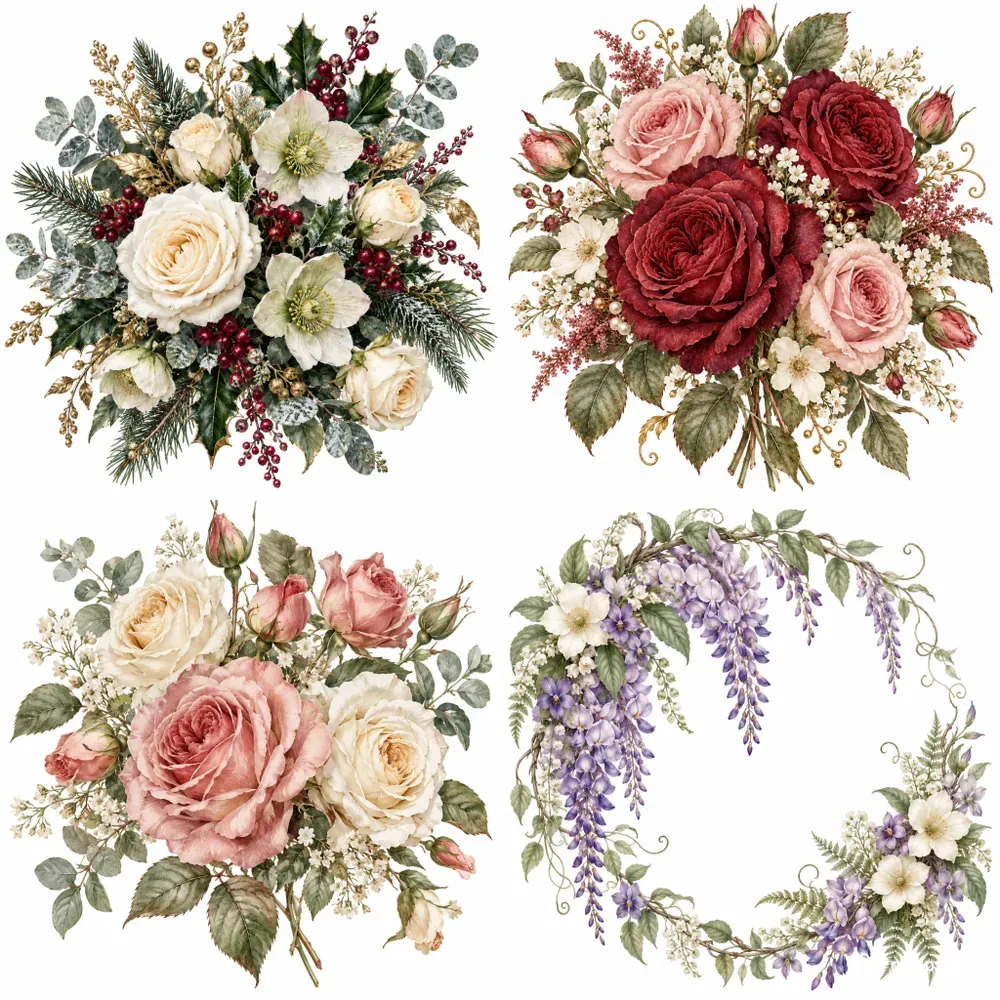 Victorian Botanical Clipart Generator