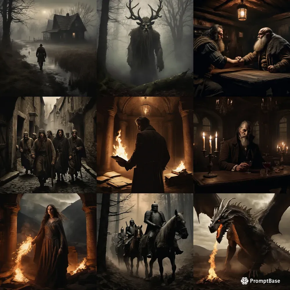 Dark Fantasy Monster Hunter Scenes