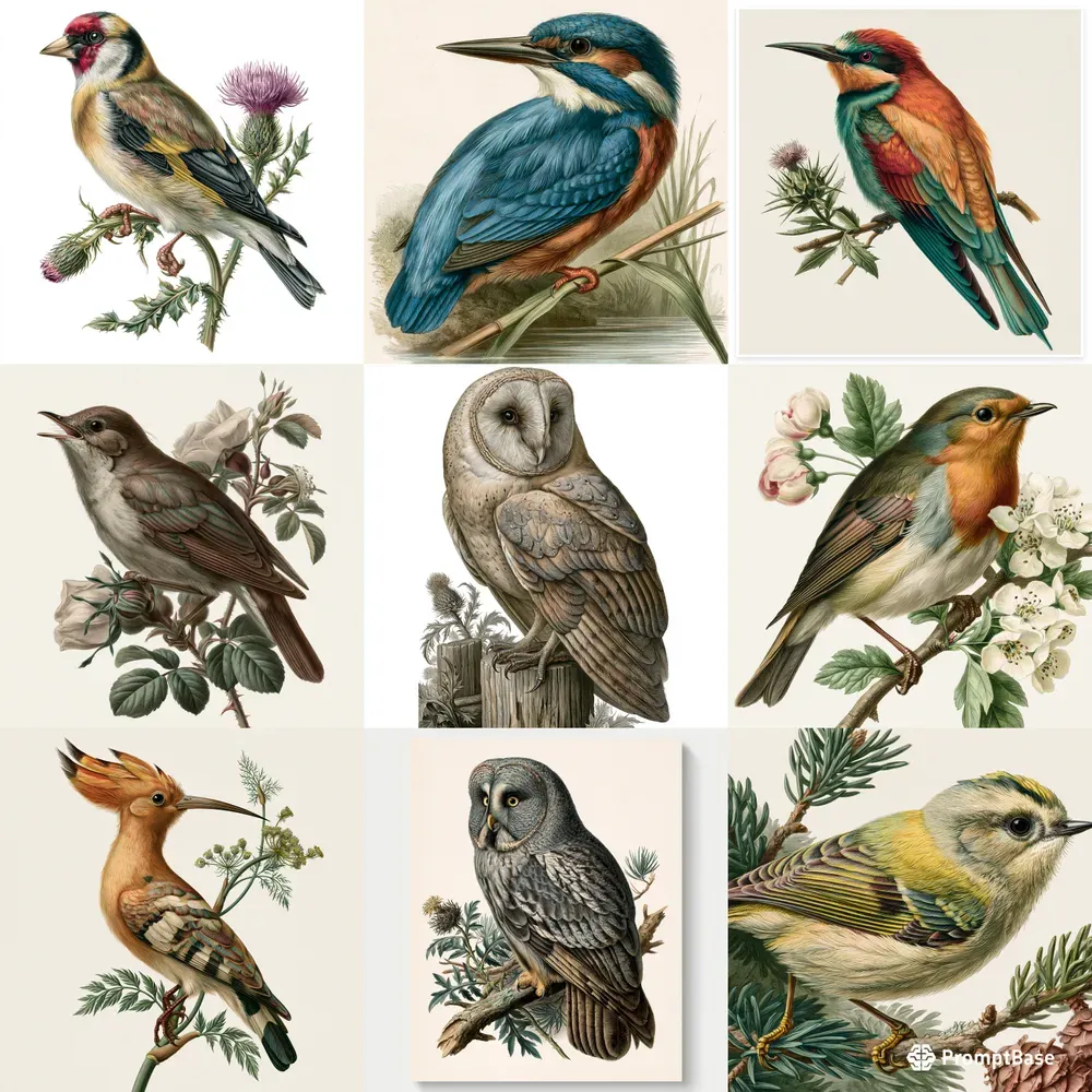 Vintage Naturalist Wildlife Plate Art