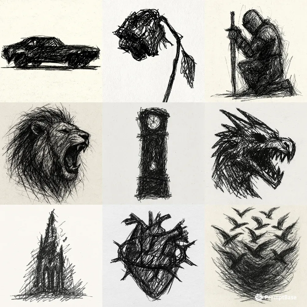 Handdrawn Scribble Art