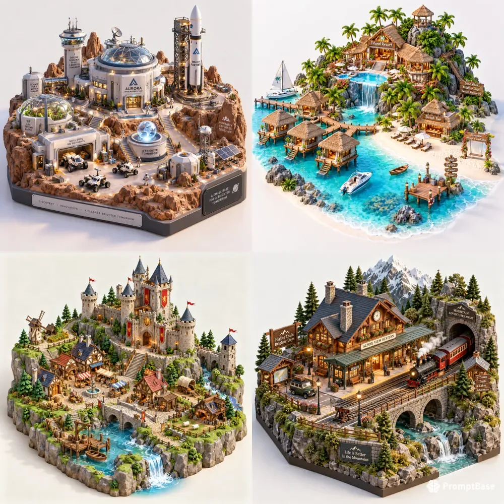 Isometric Miniature Worlds