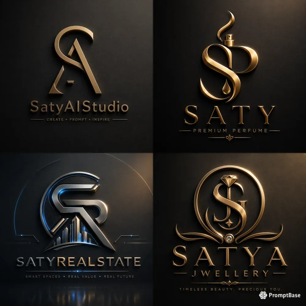 3D Luxurious Logos And Brand Designs