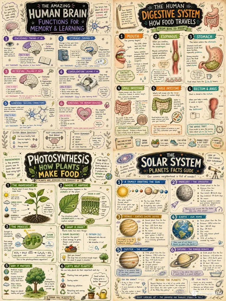 Hand Drawn Educational Sketchnotes