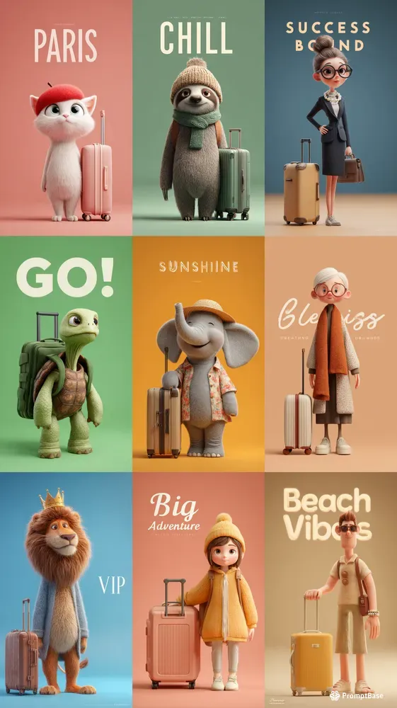 Pixarstyle 3D Travel Mascot Creators