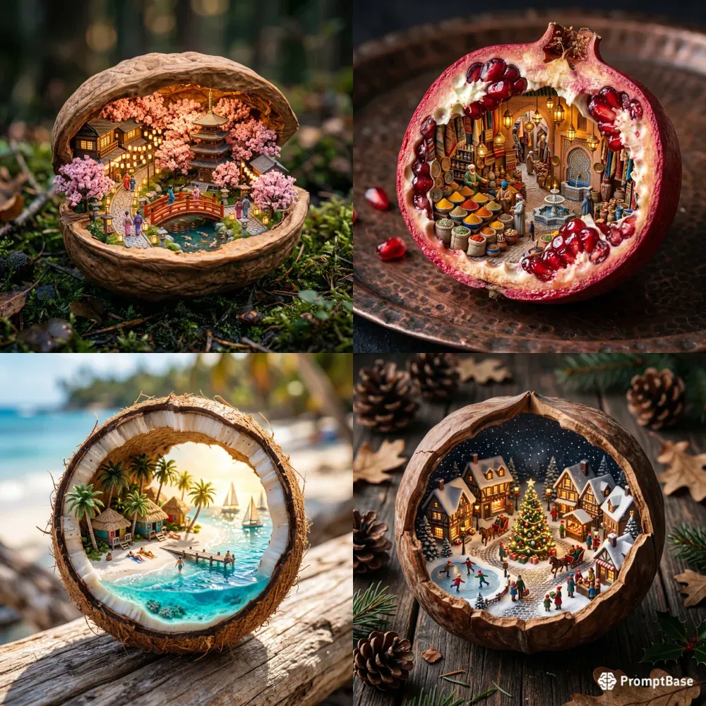Miniature Worlds Inside Natural Shells