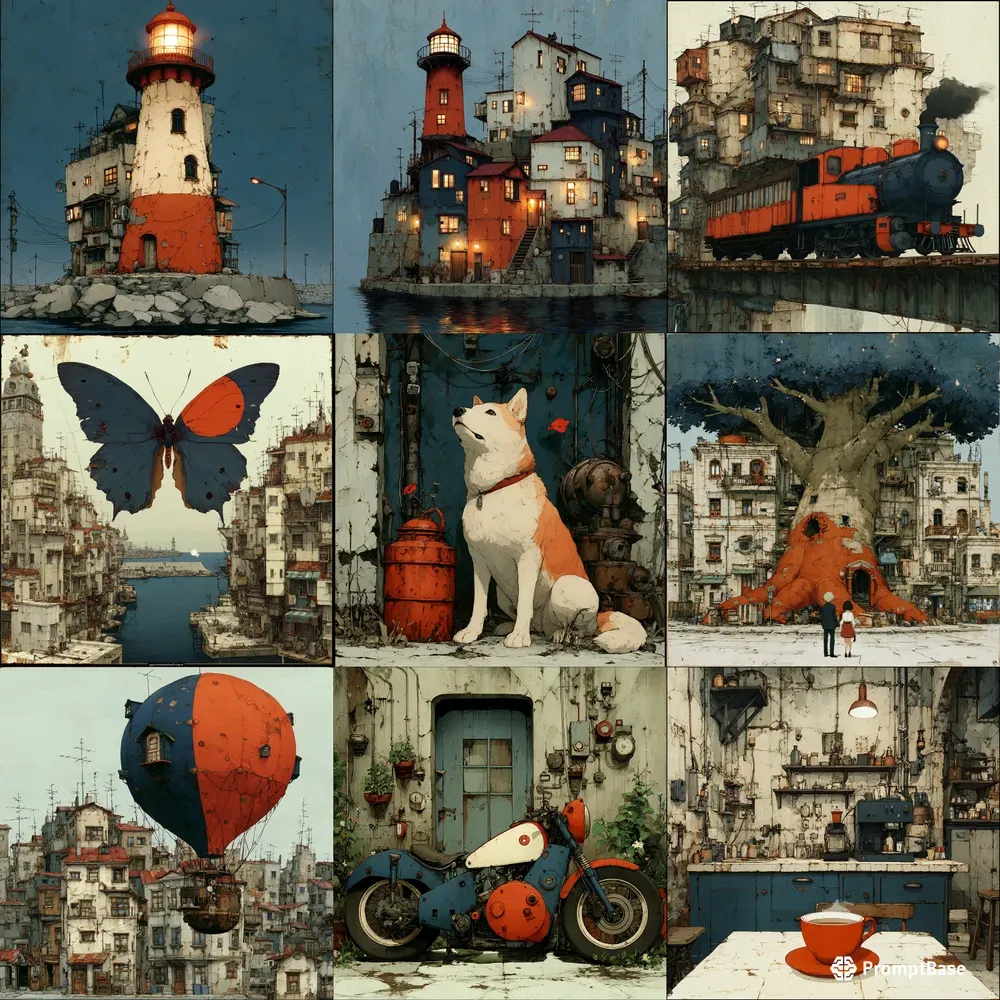 Painted Manga Vintage Cinematic Art