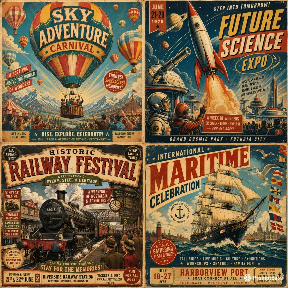 Vintage Retro Event Poster Creators