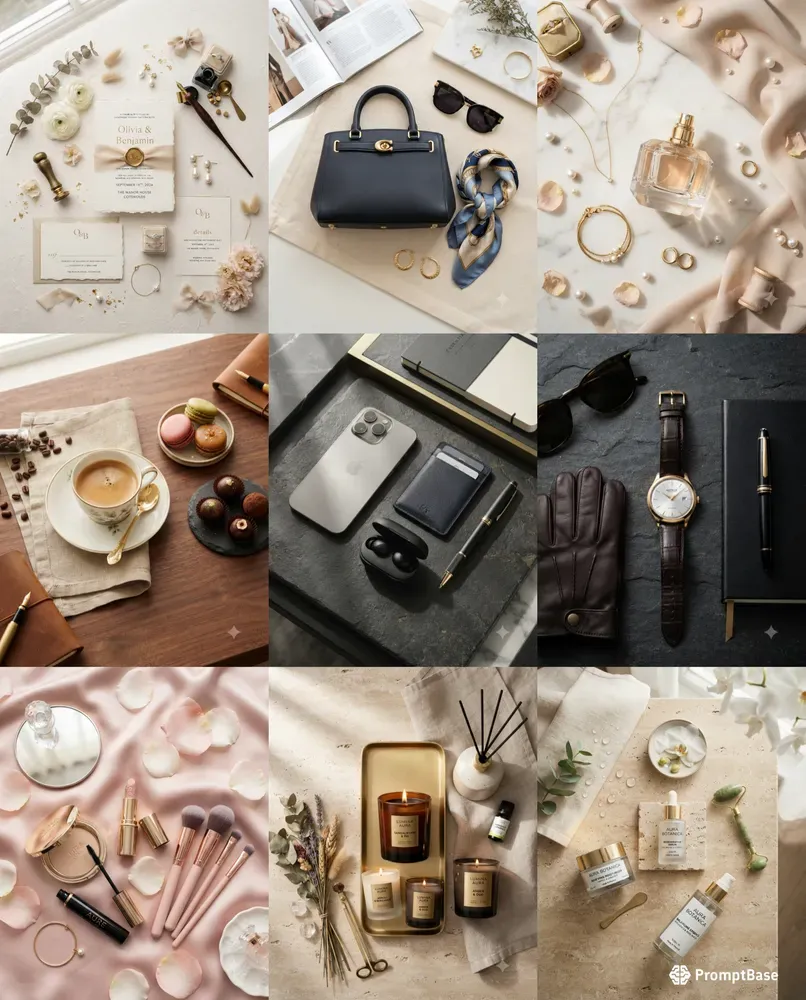 Luxury Flatlay Product Photos