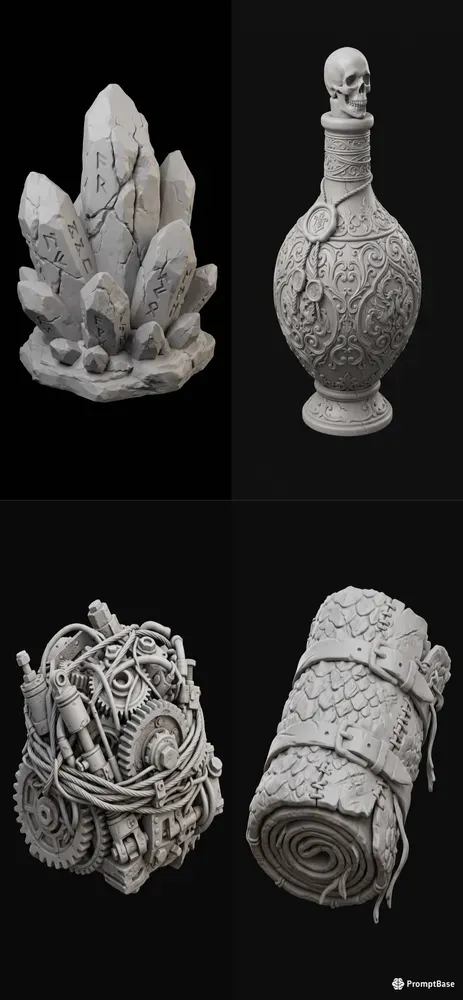 3D Crafting Loot Materials