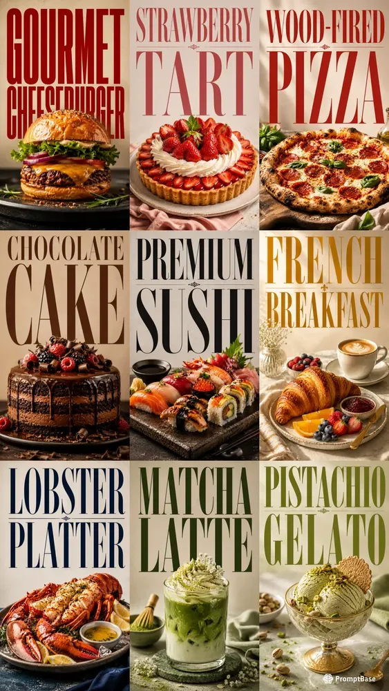 Luxury Food Presentation Posters