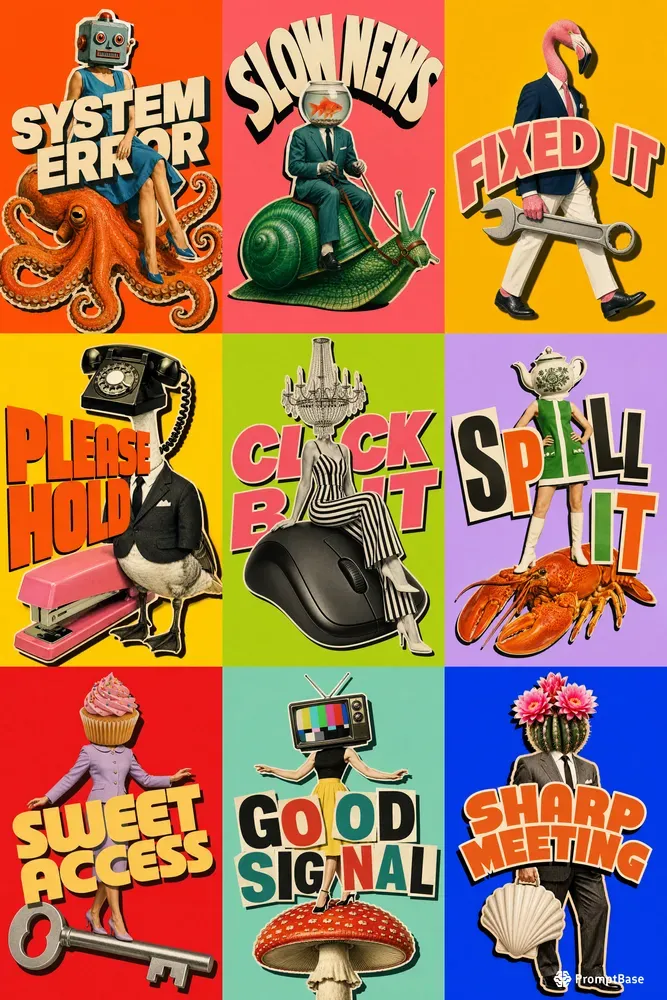 Absurdist Pop Art Collage Mashups