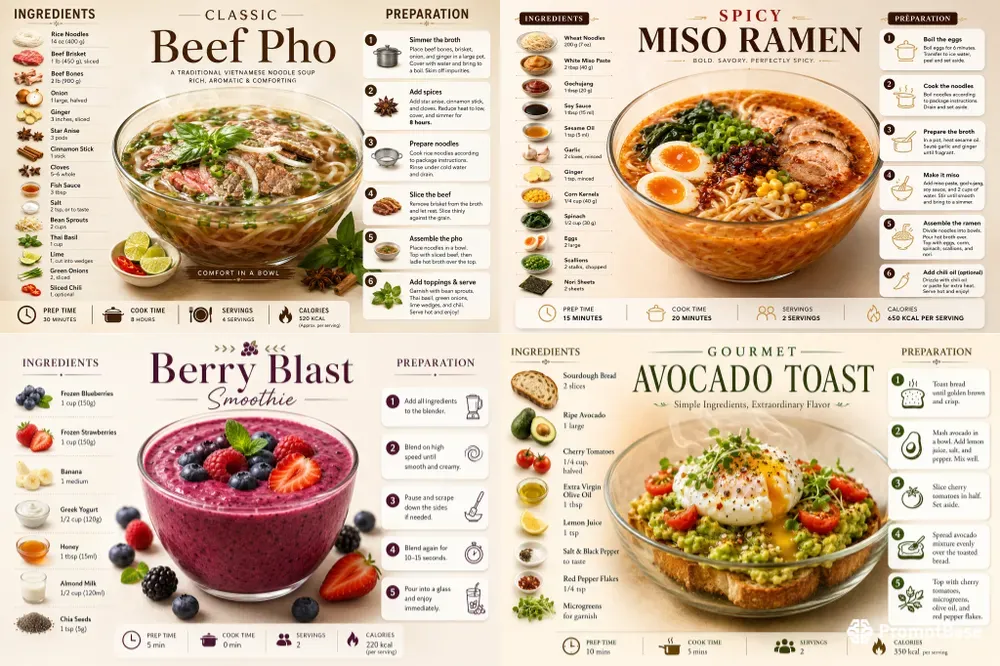 Professional Recipe Infographic Creators