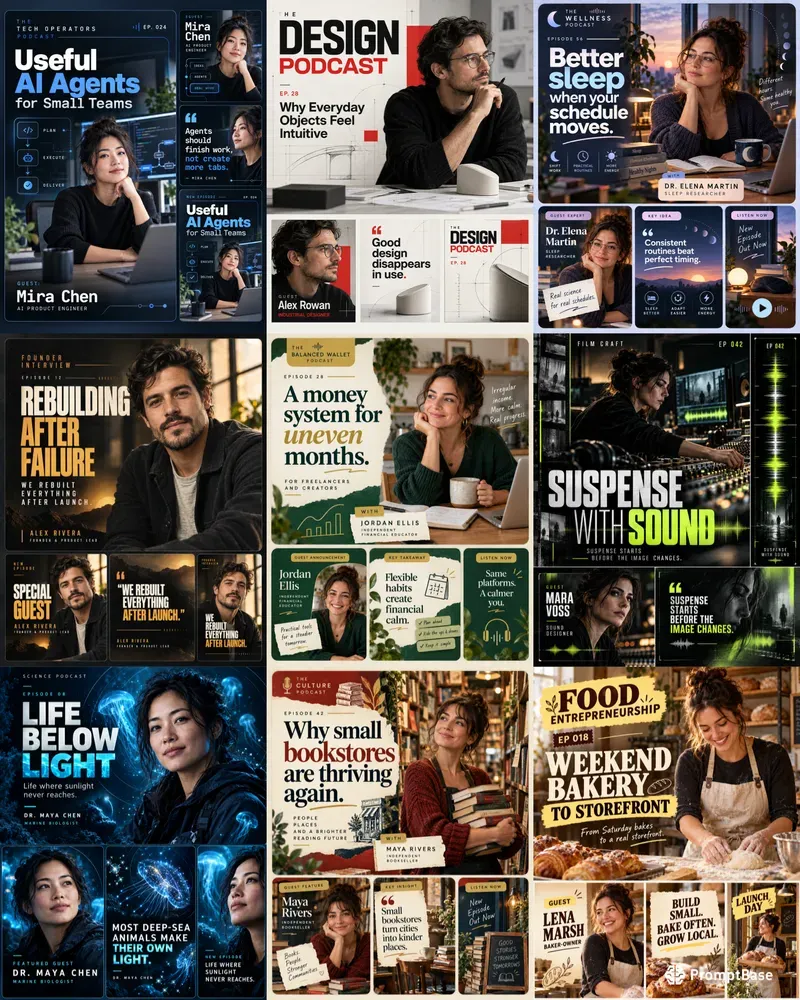 Podcast Episode Cover Guest Promo Kits
