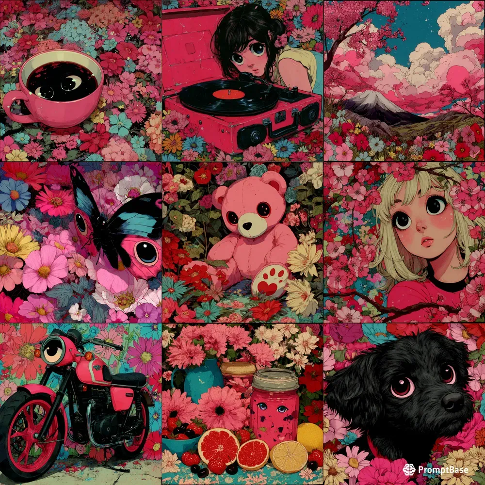Retro Shoujo Manga Ink Cels