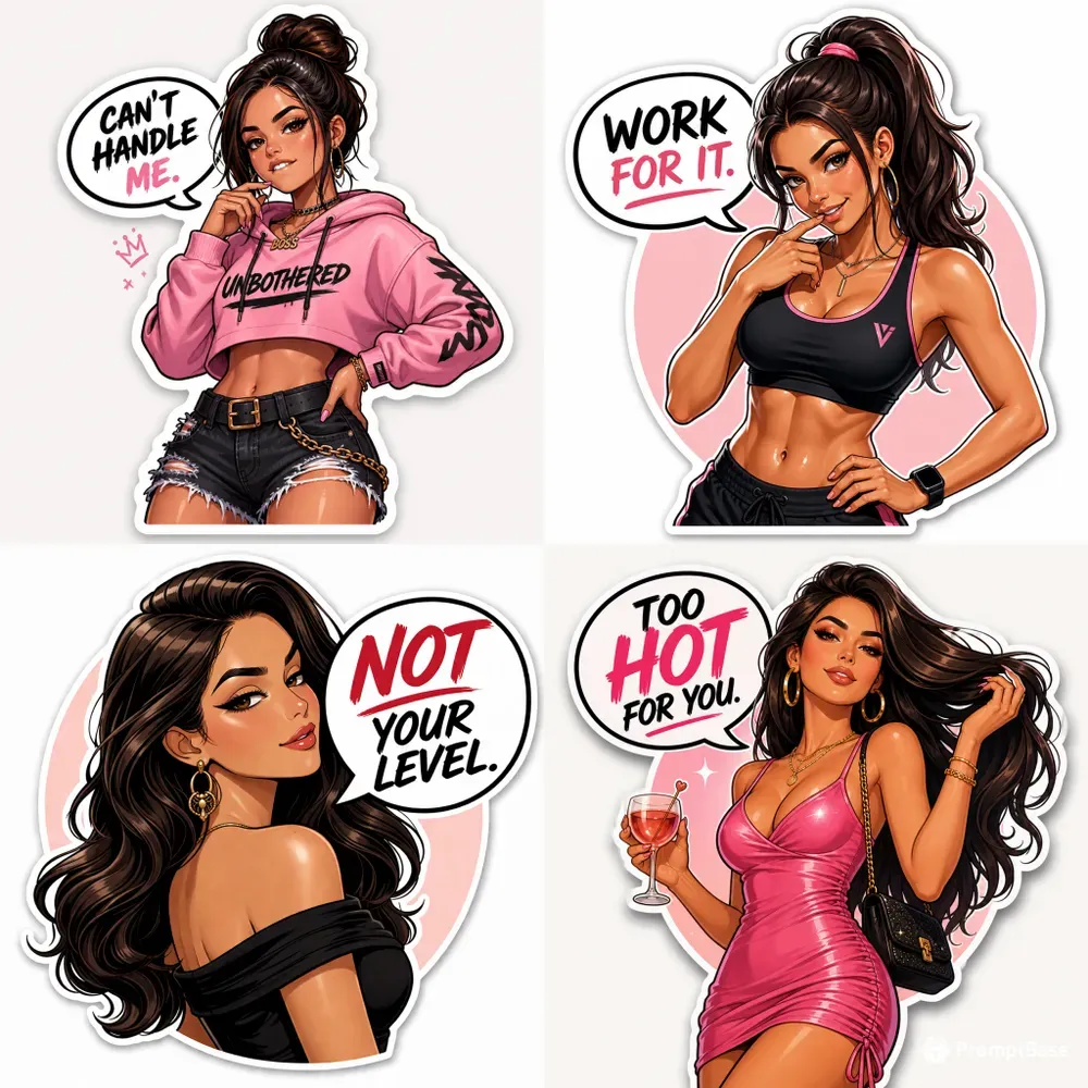 Bold Flirty Girl Stickers