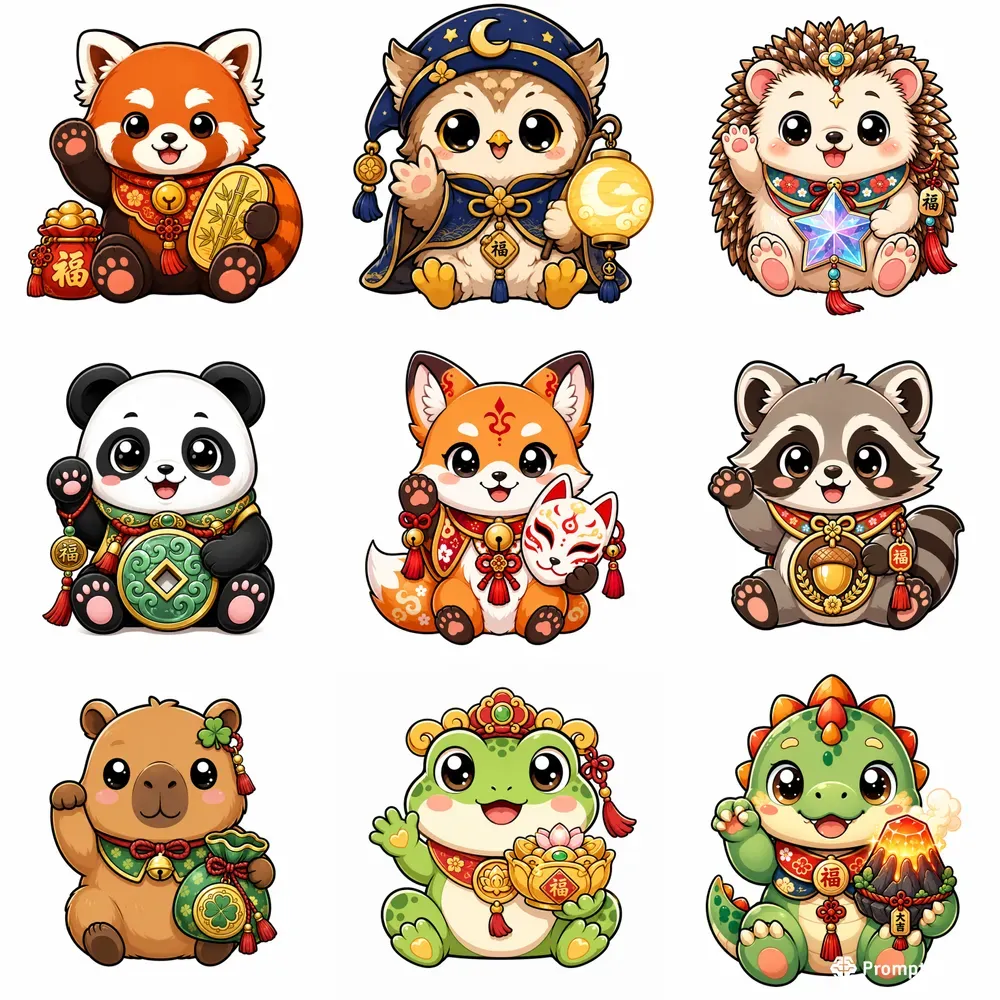 Lucky Kawaii Mascots