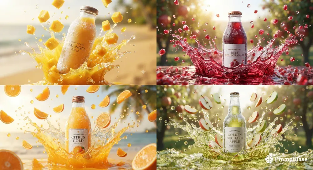 Commercial Photography Of Fruit Splashes