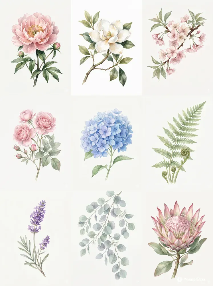 Botanical Watercolor Illustrations