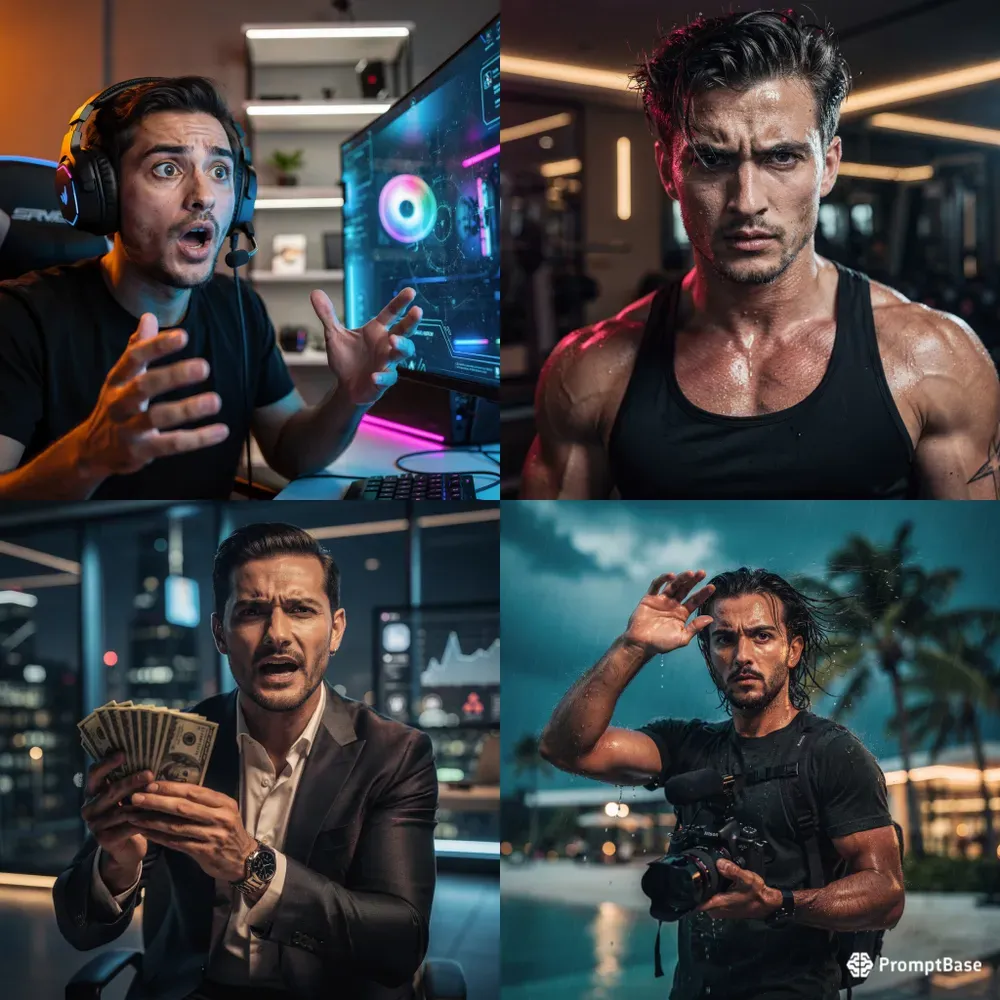 Viral YouTube Thumbnail Portraits
