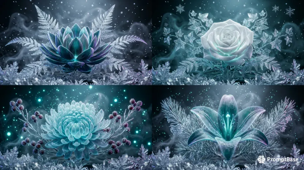 Winter Flora Meditation Wallpaper Art