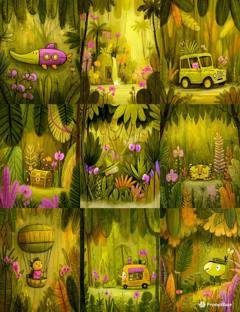 Tropical Stories Illustrations
