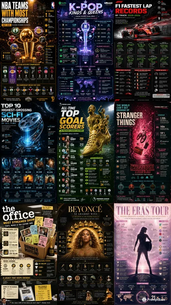 Cinematic Viral Infographic Posters