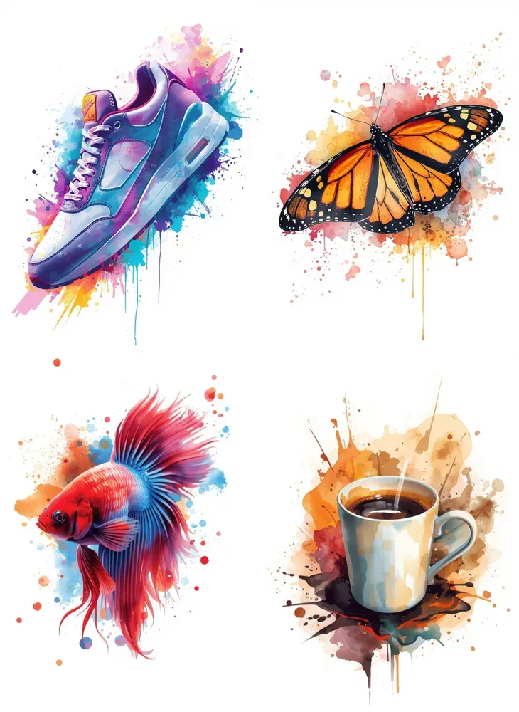 Bold Watercolor Clipart