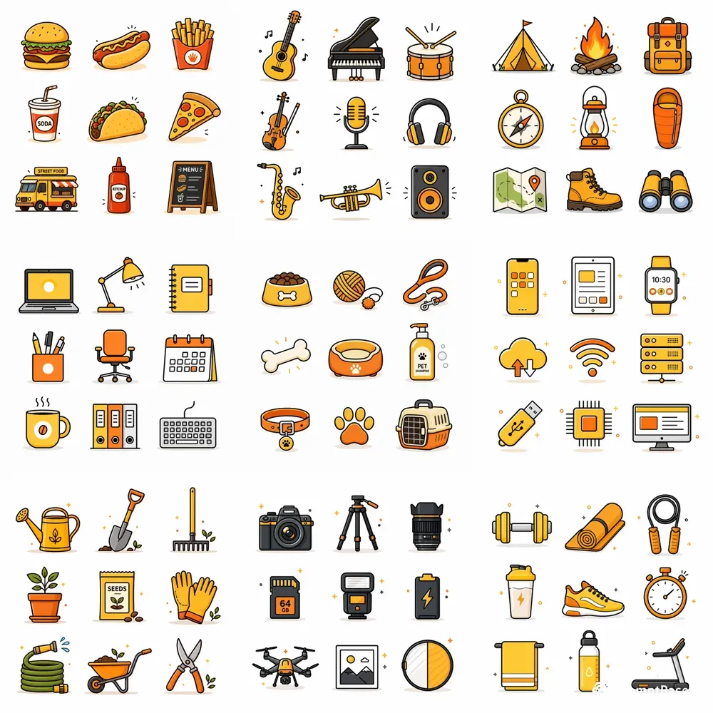 Minimalist Grid Icon Set Generator