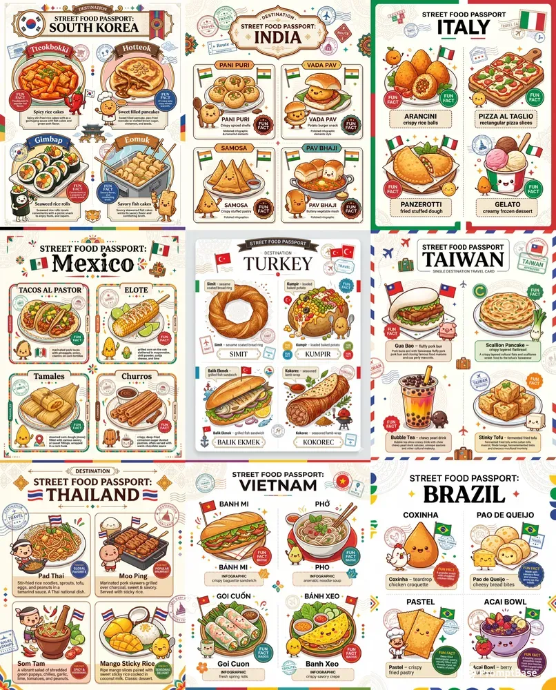 Street Food Passport Infographics