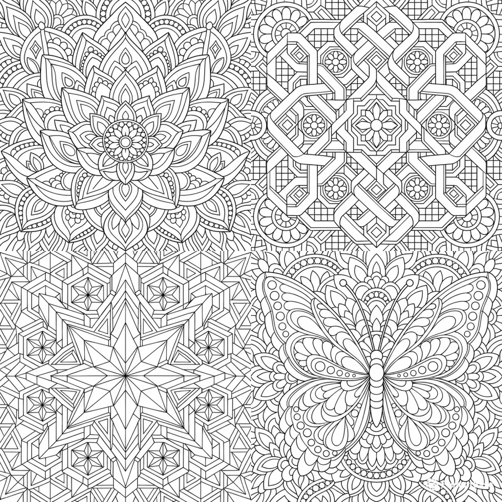 3D Mandala Coloring Page Coloring Books