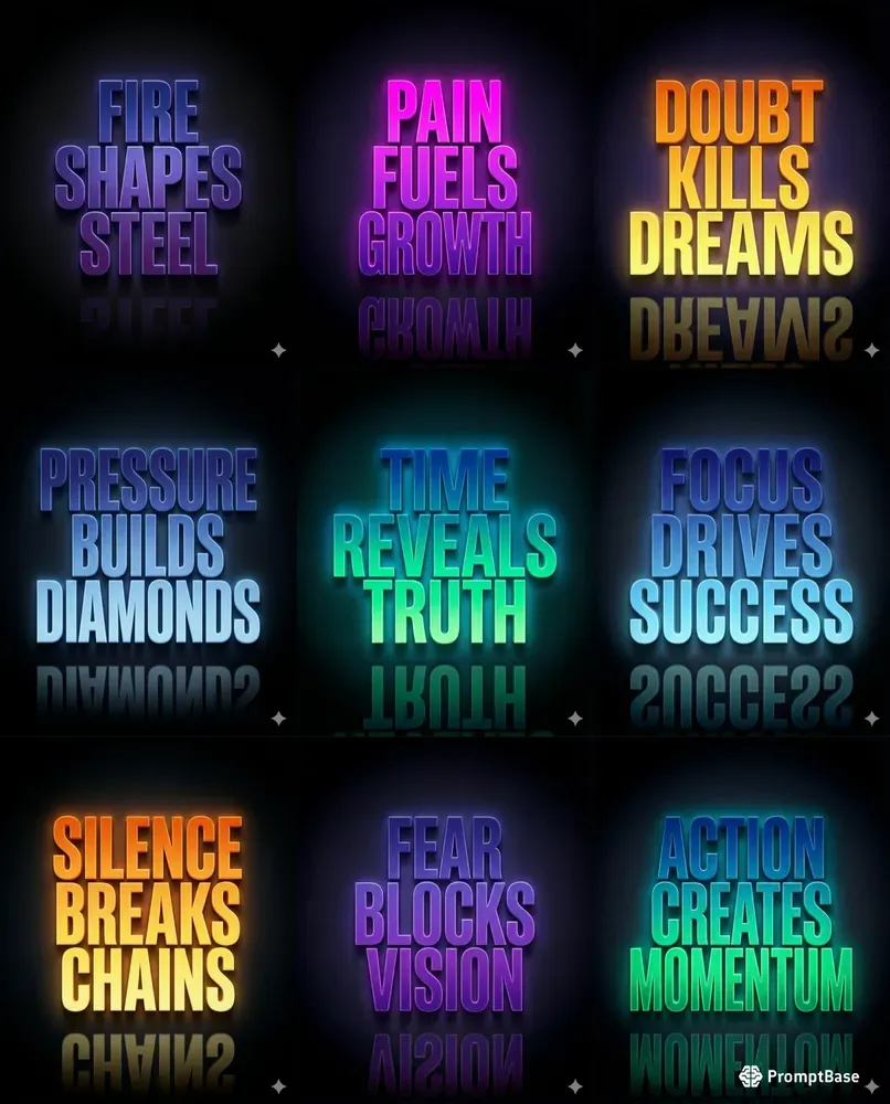 Viral Neon Typography Posters