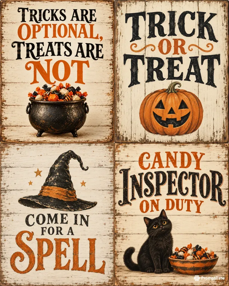 Funny Halloween Sign Templates