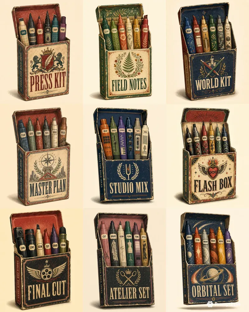 Vintage Creative Tool Packs
