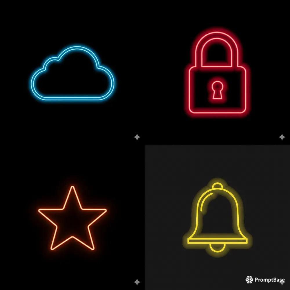 Neon Glow Line Icon Generator