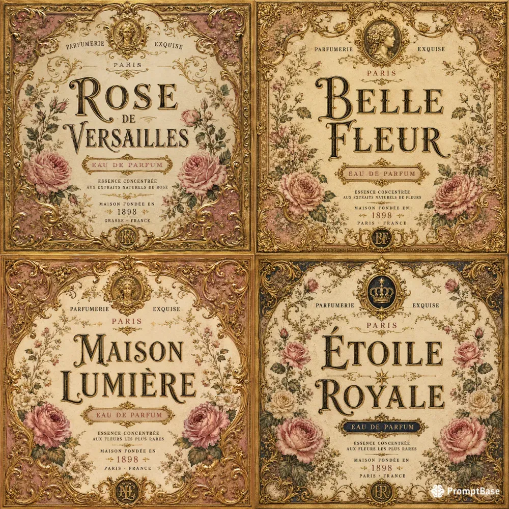 Antique French Perfume Labels