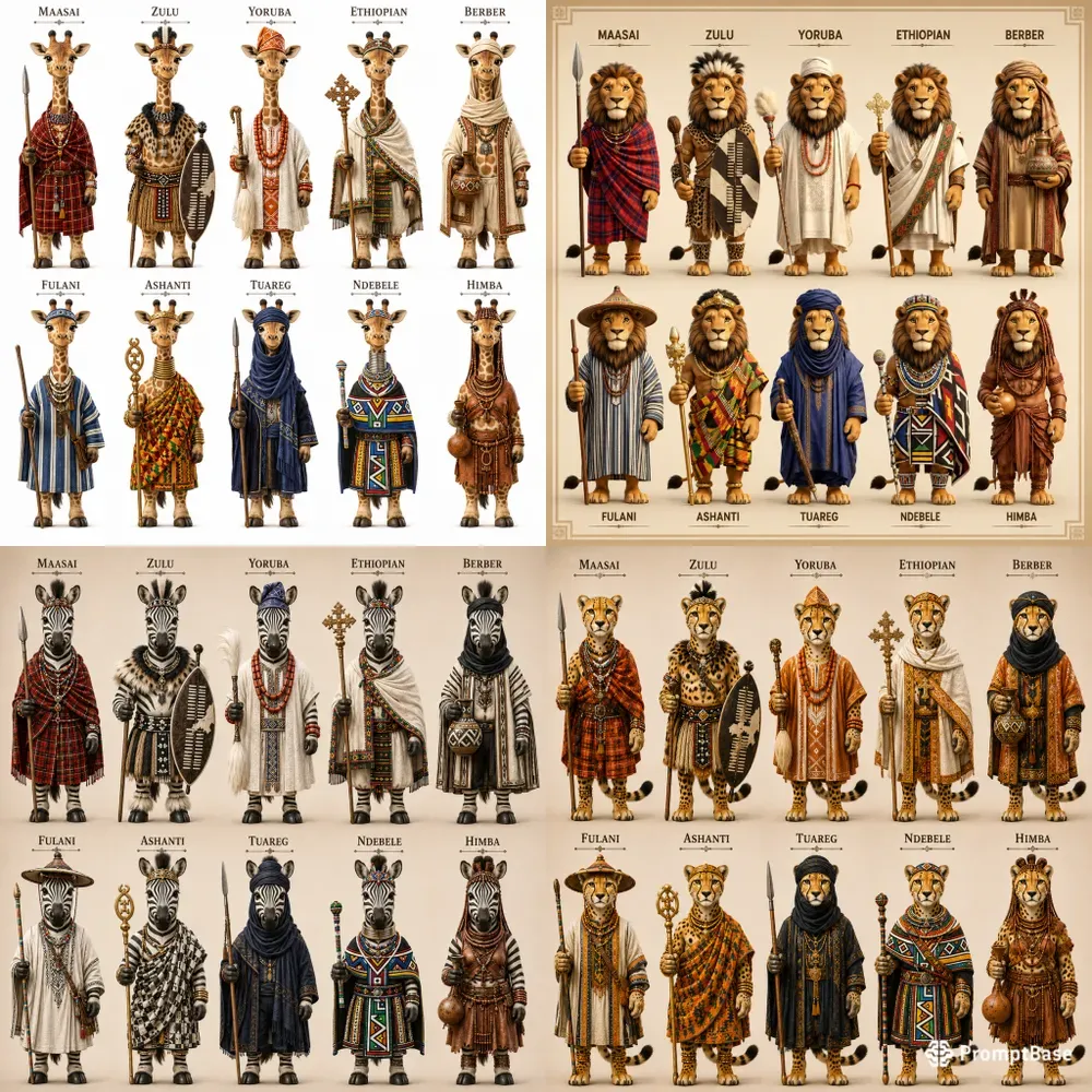3D African Heritage Animals