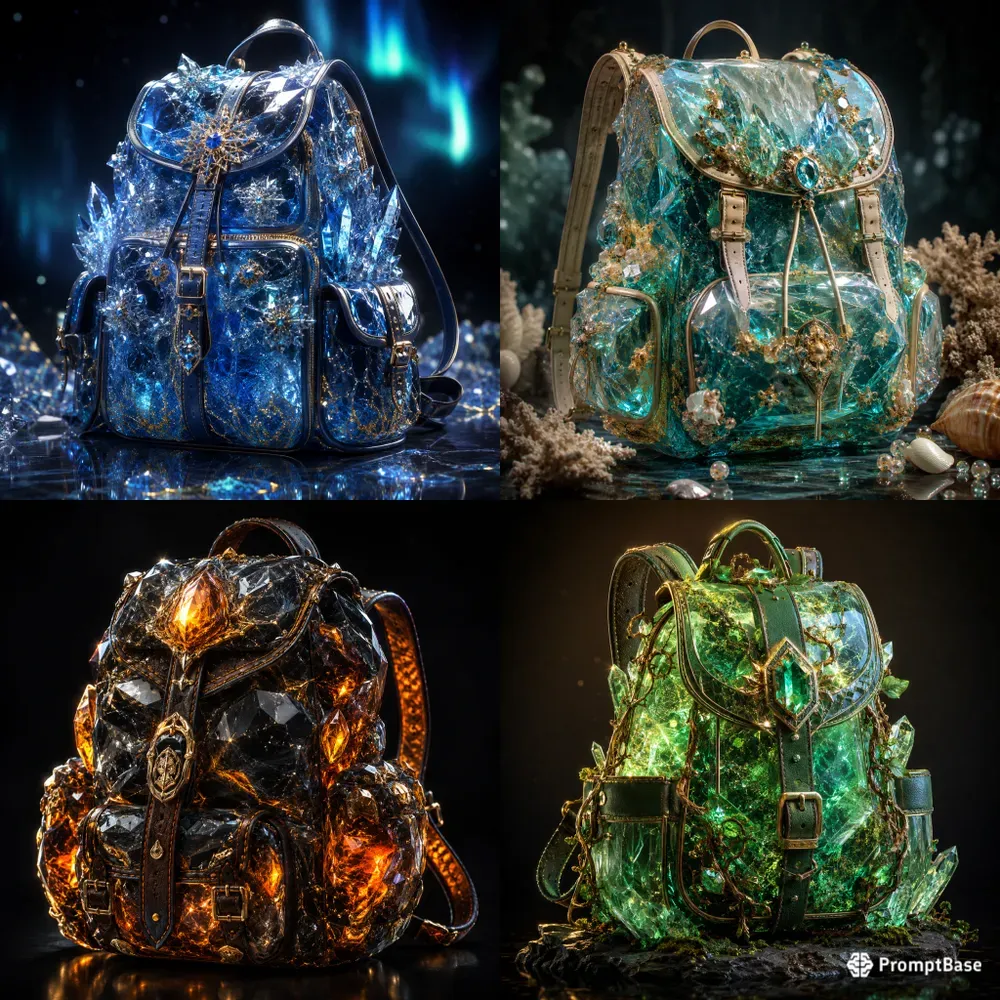 Crystal Fantasy Backpacks 3D