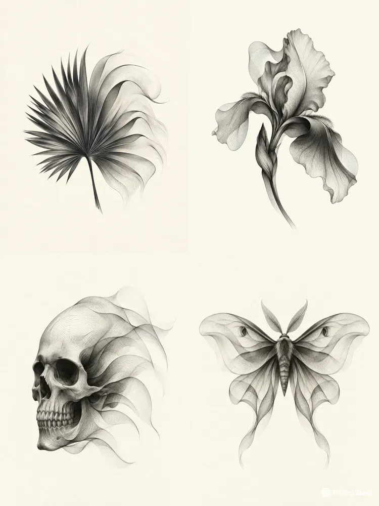 Flowing Contour Engravings
