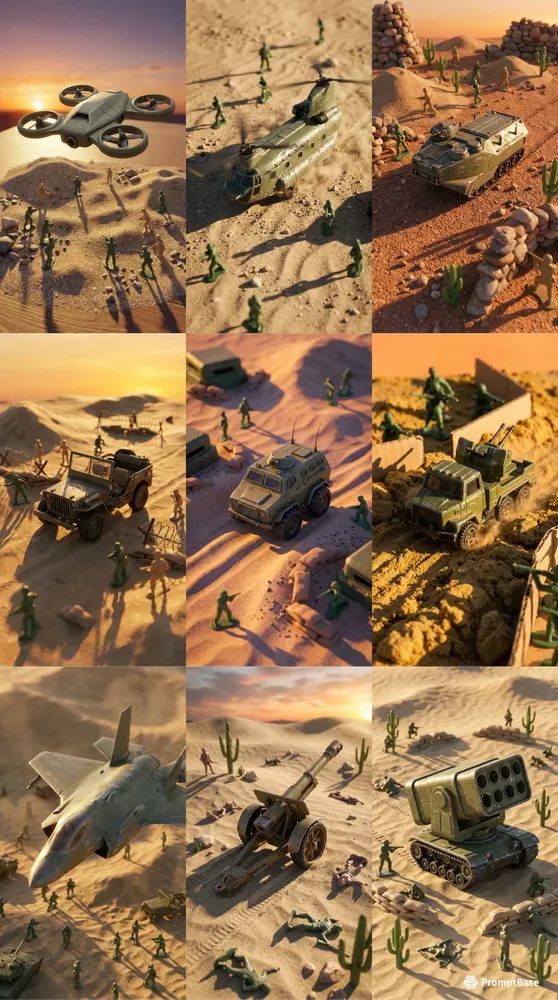 Weathered 3D Miniature Toy Assets