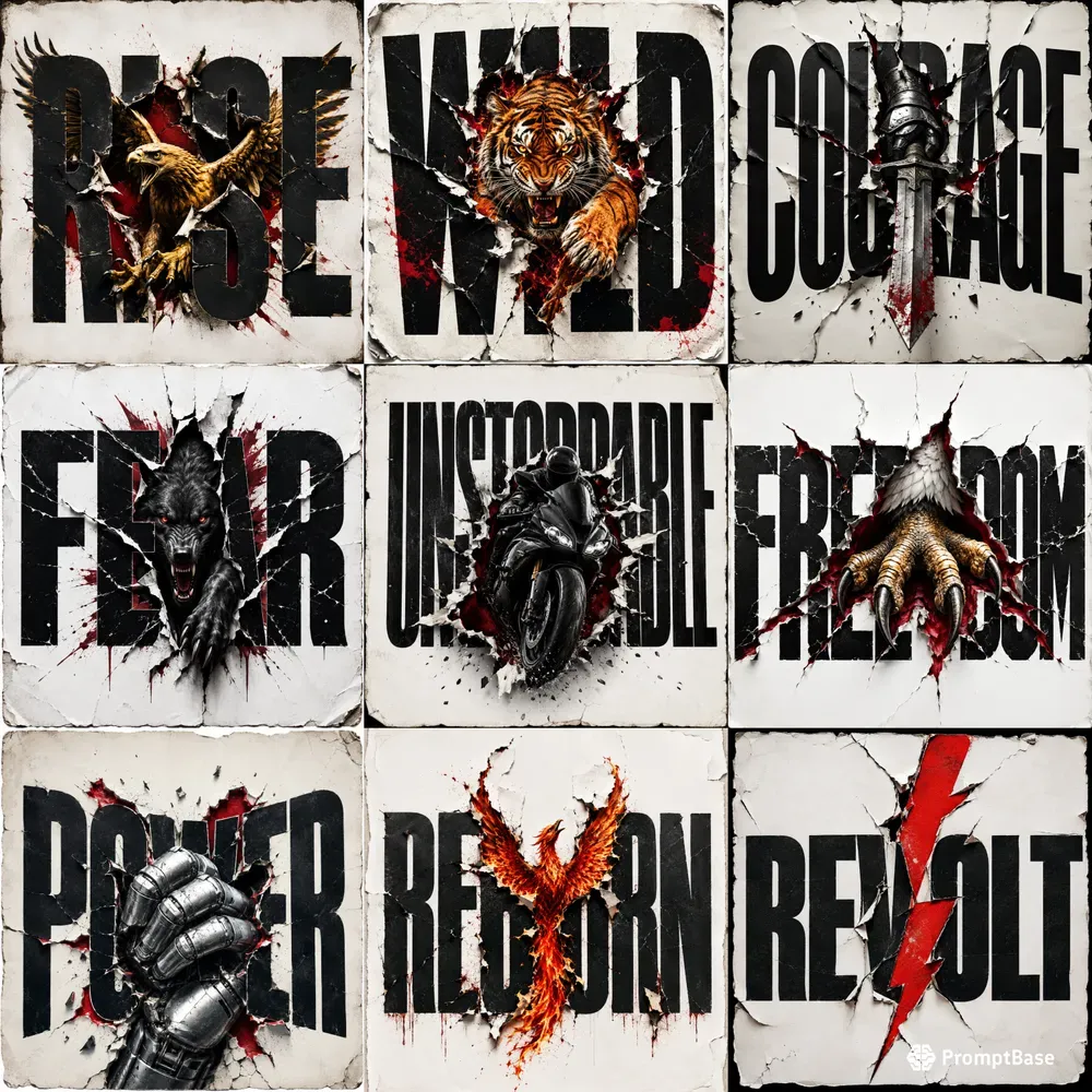 Break Free Powerful Typography Posters