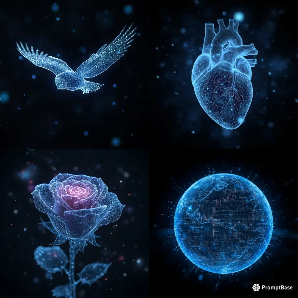 Hyperrealistic Geometric Tech Art